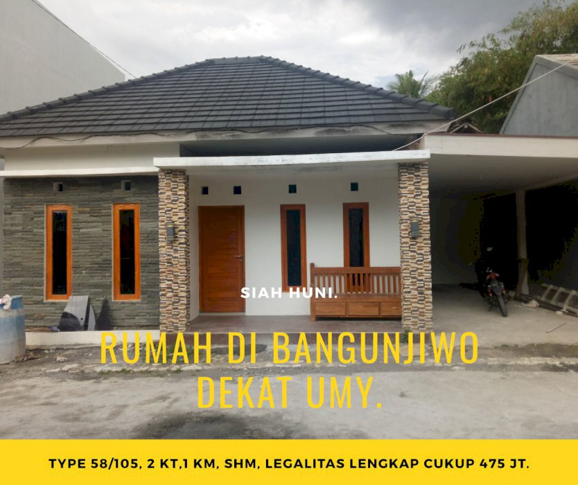 Hanya dg rp.  450 jt bisa miliki rumah nyaman dekat UMY Yogyakarta