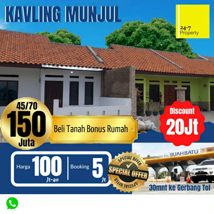 Bebas Banjir, Murah, sdh dihuni, Ramai, strategis, Legalitas Aman, dll