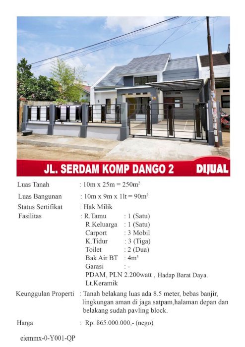 Dijual rumah siap huni, murah tapi mewah