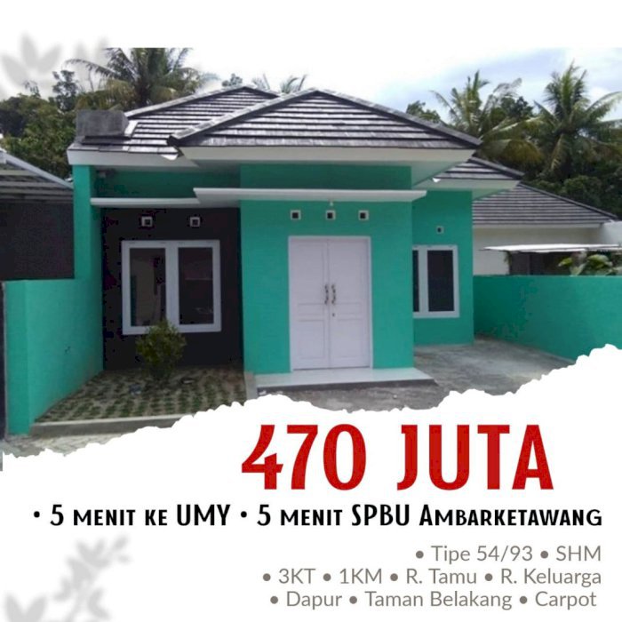 RUMAH SIAP HUNI DI JOGJA, DEKAT KAMPUS DAN WISATA