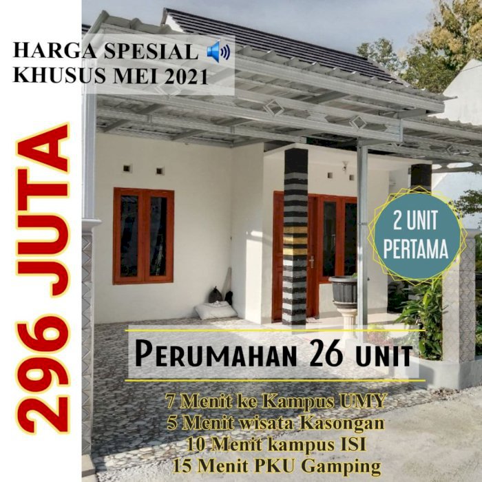 PROMO MEI 2021 RUMAH TIPE 36/84 HARGA 296 JUTA, BISA KPR