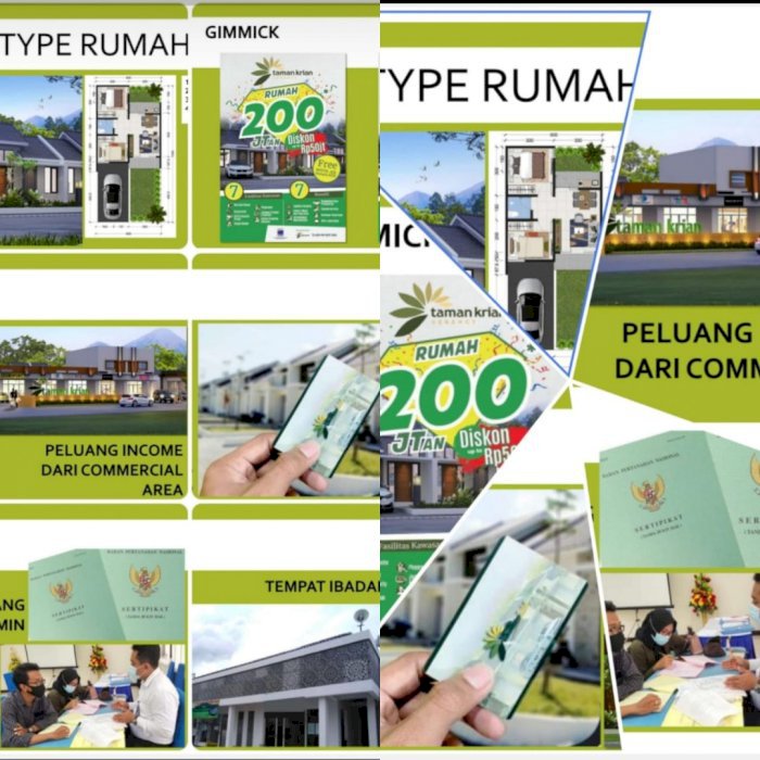 Pusat Kota Rumah Taman Krian Regency Up 50 Juta di Sidoarjo