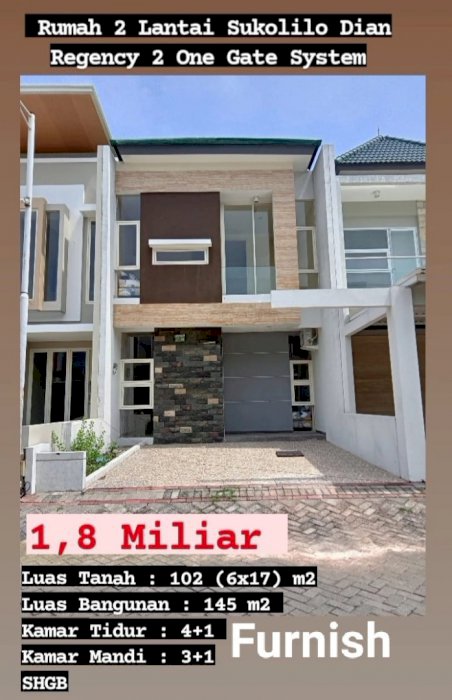 Rumah Baru Sukolilo Dian Regency siap huni