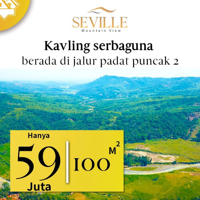 Tanah kavling tempat strategis di jalur puncak bogor