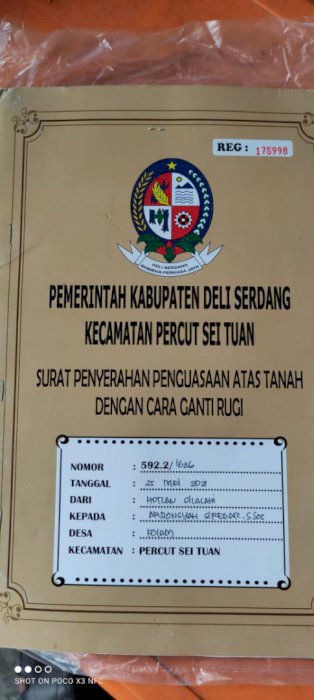 Dijual Tanah Darat Perkampungan di daerah Desa Kolam