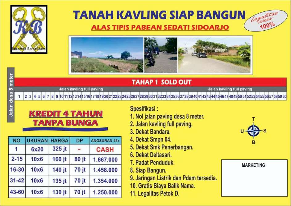 Tanah Kavling pabean Sidoarjo