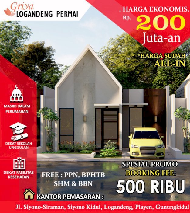 Rumah modern kota wonosari