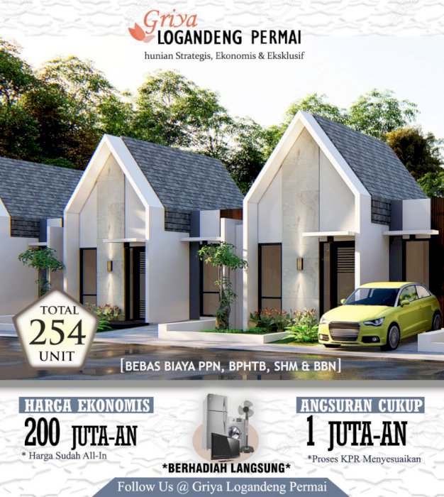 Perumahan yang berada di jantung kota wonosari, gunungkid