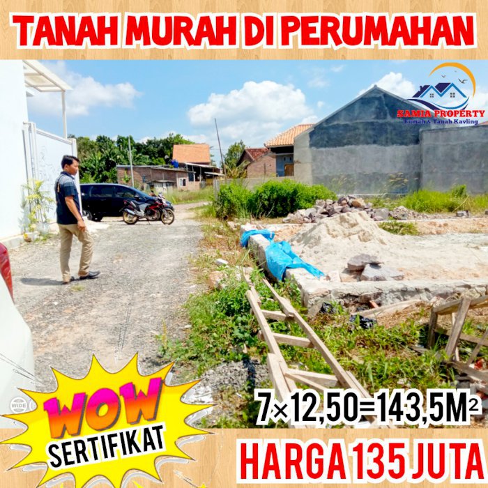 Tanah murah di Rajabasa dalam perumahan SMA 13