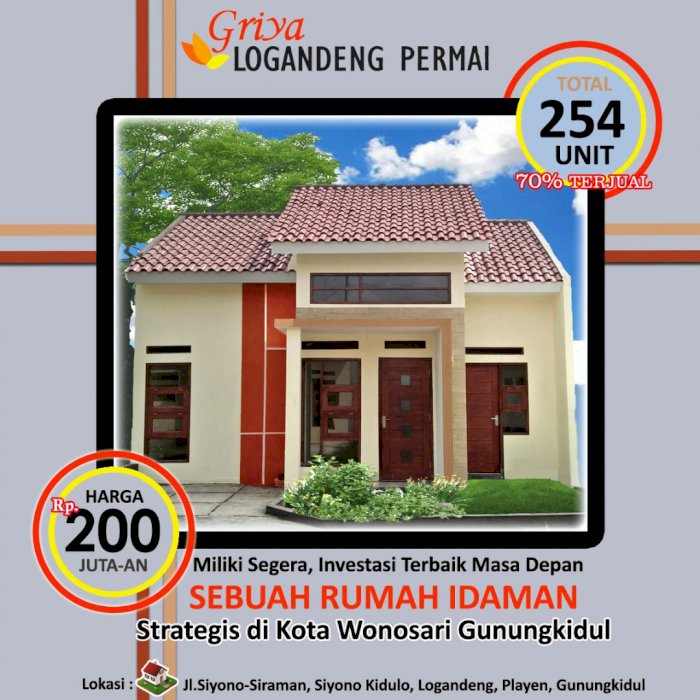 Rumah minimalis di  gunungkidul