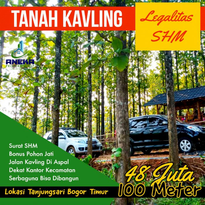 JUAL TANAH KEBUN JATI SHM 50 JUTA-AN DEKAT JALAN RAYA TRANSYOGI