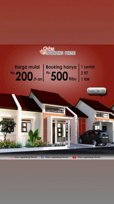 Rumah minimalis ekonomis di pusat kota wonosari Gunungkidul