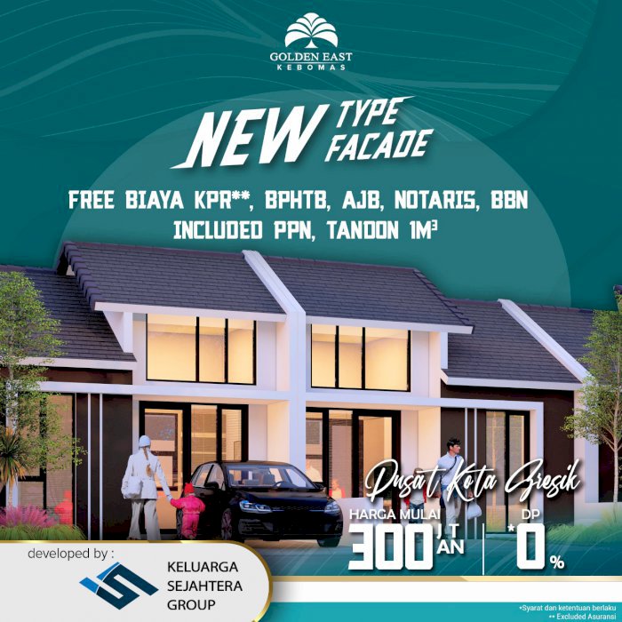 rumah baru 300 jutaan di Kebomas,Gresik,Jatim.