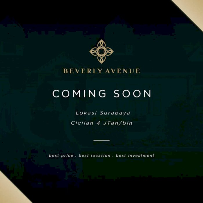Perumahan Murah Beverly Avenue, Gunung Anyar Timur, Hanya 800 Jutaan!