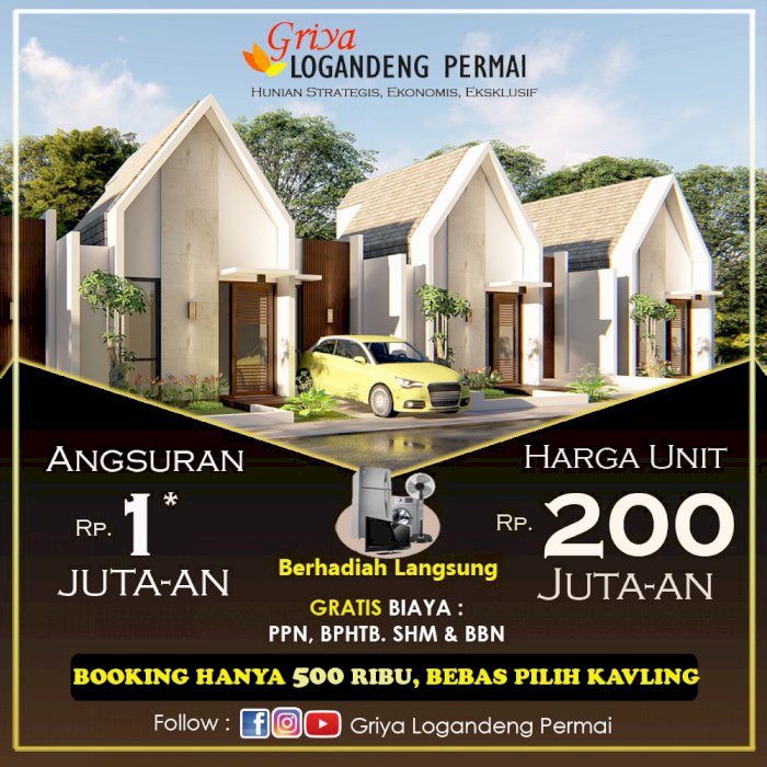 Rumah strategis dekat alun alun kota Wonosari Gunungkidul