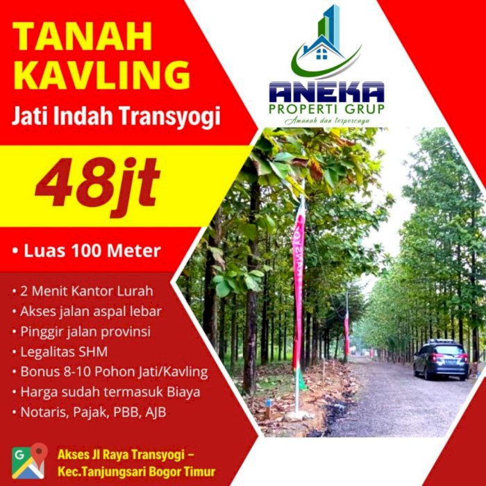 JUAL TANAH MURAH SHM BOGOR, PINGGIR JALAN PROVINSI