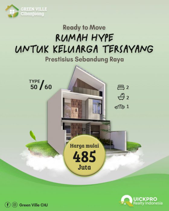 Keren Abis Rumah Modern 2 Lt Cuma 500 Jutaan Murah Dekat Kota Bandung
