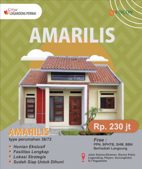 Rumah strategis dekat taman budaya Gunungkidul