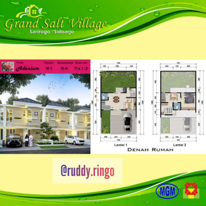 Dijual Rumah Mewah  Type LT 78 m2  (6 X 13) 600 Juataan