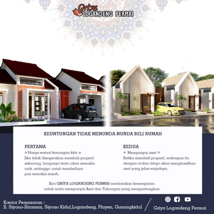 Rumah harga terjangkau dekat pusat kota Wonosari Gunungkidul