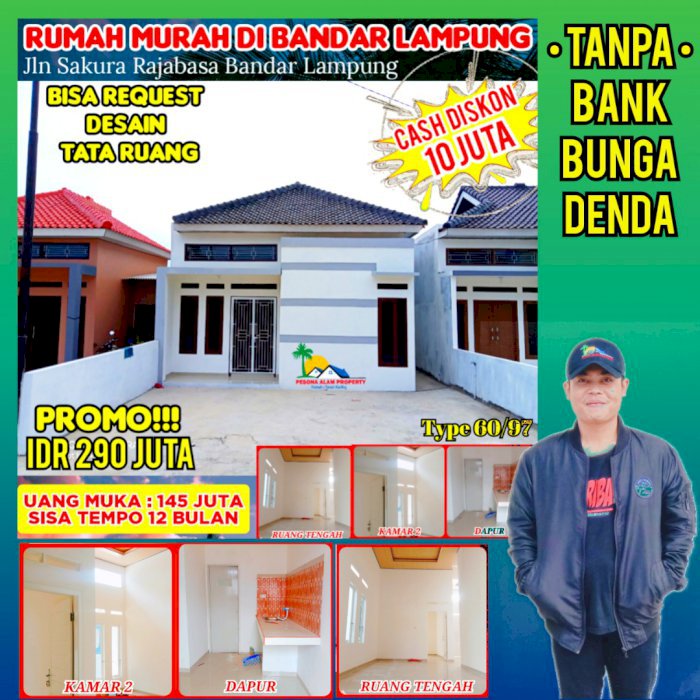 Rumah murah samping SMA 13 bandar Lampung