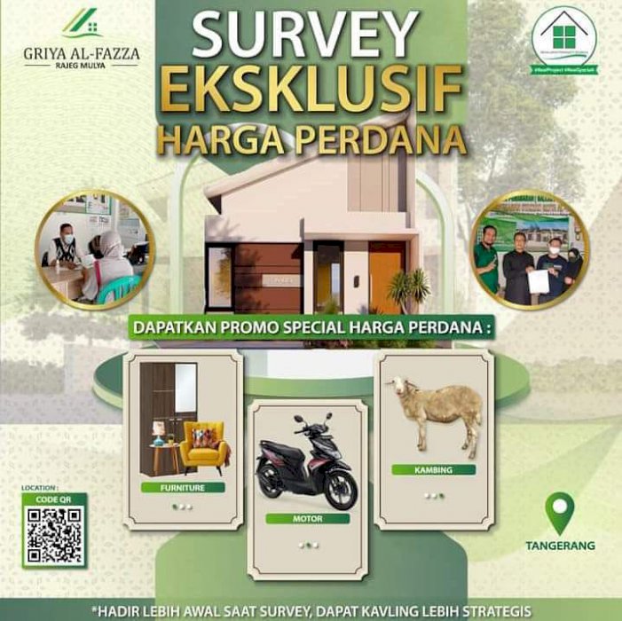 Rumah Syariah Bayar Suka Suka di  Rajeg Mulya