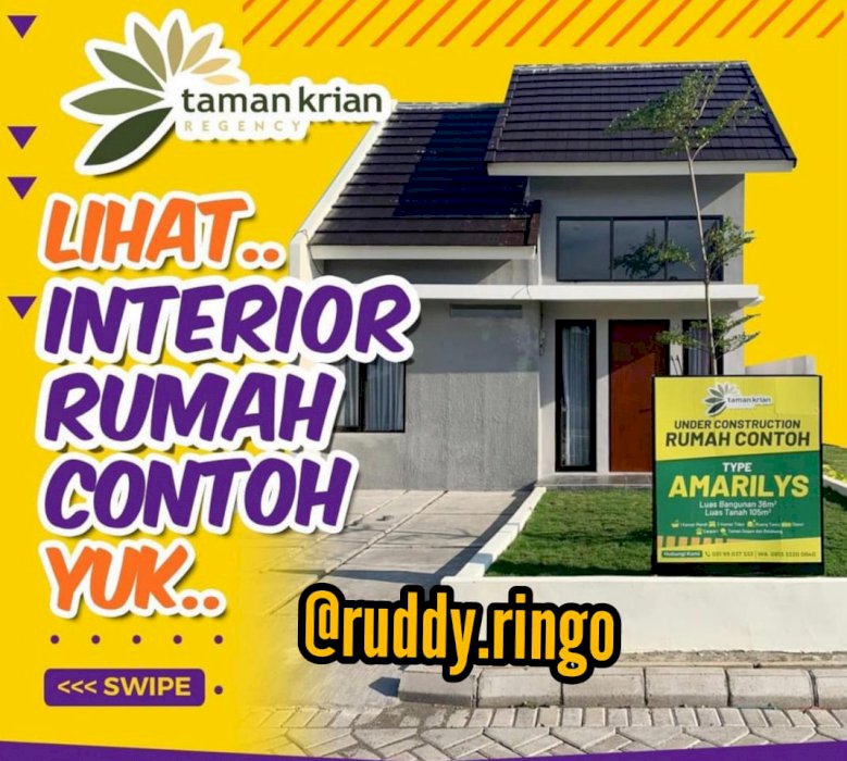 Rumah Krian Kota Murah Harga 300Juta an Pusat Kota Krian SIDOARJO