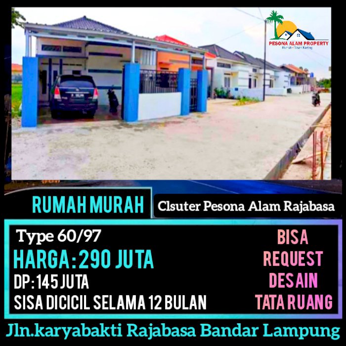 Rumah Syri'ah bisa request Samping SMA 13 Rajabasa