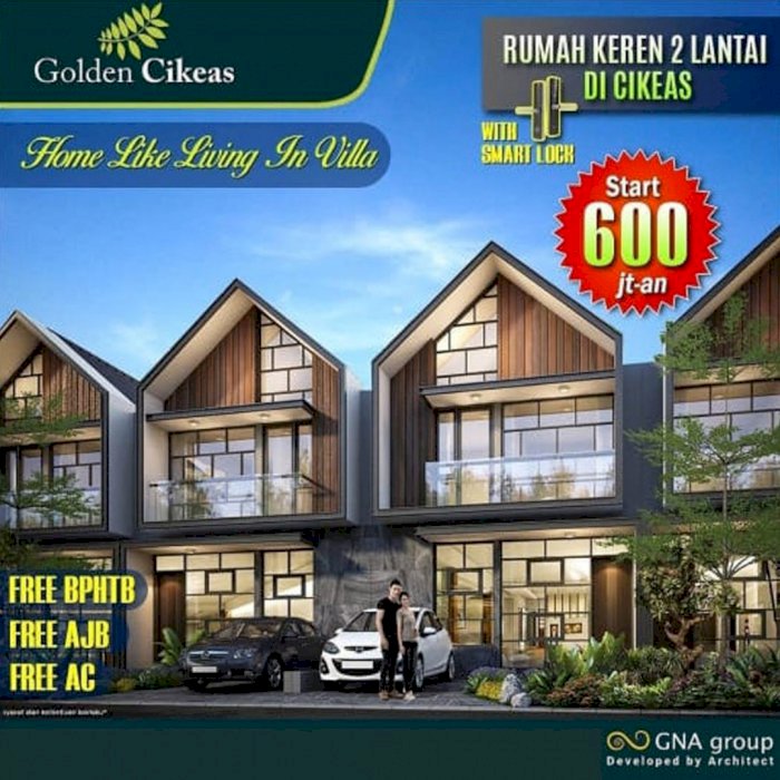  Promo DP 20juta Hunian Bagaikan Villa di cikeas cibubur - Golden Cikeas