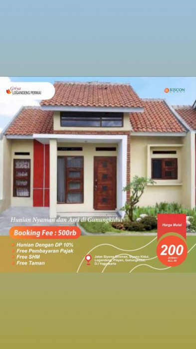 Rumah minimalis strategis dekat pusat kota Wonosari Gunungkidul