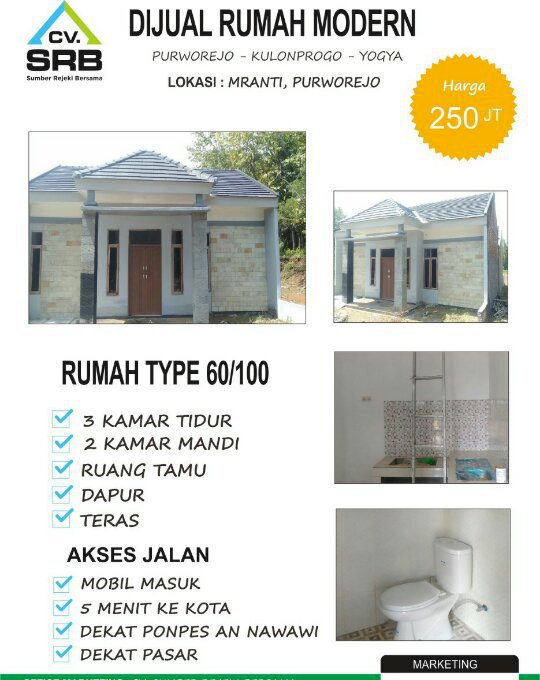 Rumah Dijual murah di mranti pereng dan tambakrejo Purworejo