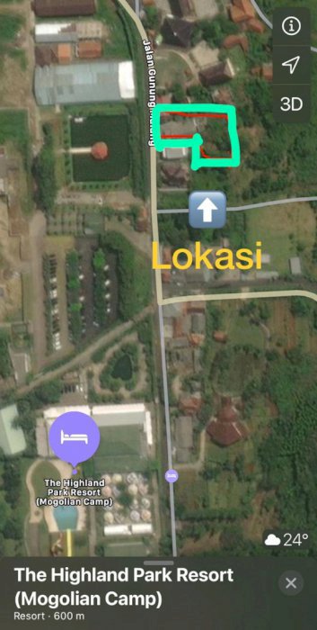 Dijual Tanah Dekat Tempat Wisata Curug Nangka dan Highland Park- Bogor