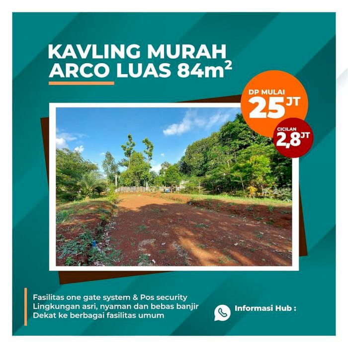 KAVLING SIAP BANGUN ARCO PARUNG BOGOR