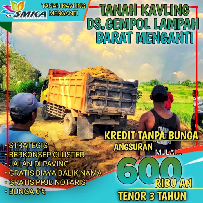 Kavling Dp 10 Juta.Angsuran 600 ribuan. Perbatasan Menganti