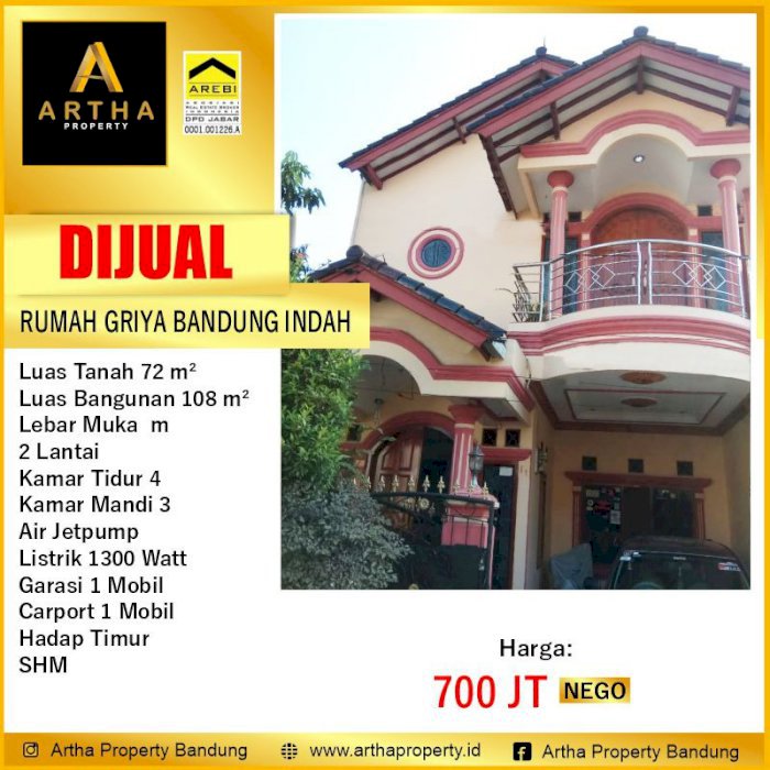 Dijual Rumah Griya Bandung Indah