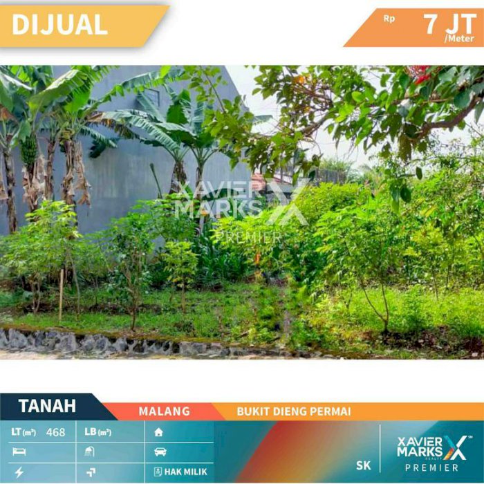 Tanah di Bukit Dieng Permai Lokasi dekat Supermaket