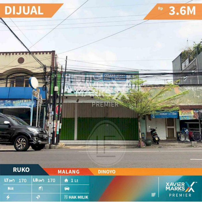 Ruko daerah Dinoyo Kota Malang Lokasi Strategis dekat Area Kampus Ternama