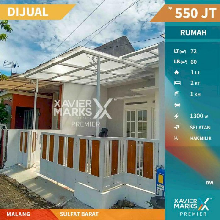 Rumah Sulfat Barat Kota Malang Hunian Cantik dan Nyaman