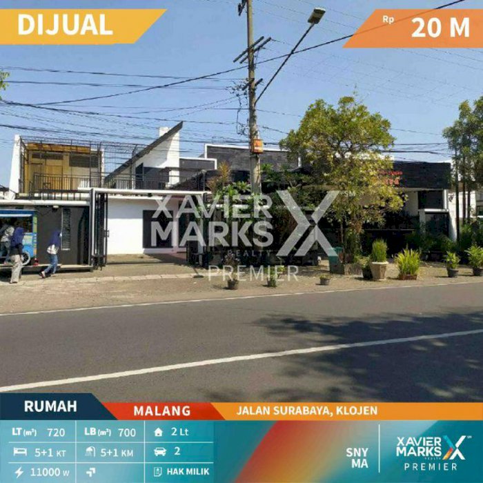 Rumah di Jalan Surabaya Klojen Kota Malang Lokasi Strategis dan cocok untuk