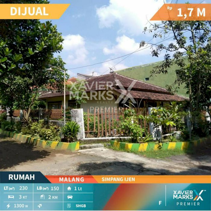 Rumah di Simpang Ijen Kota Malang Lokasi Strategis Cocok untuk Usaha