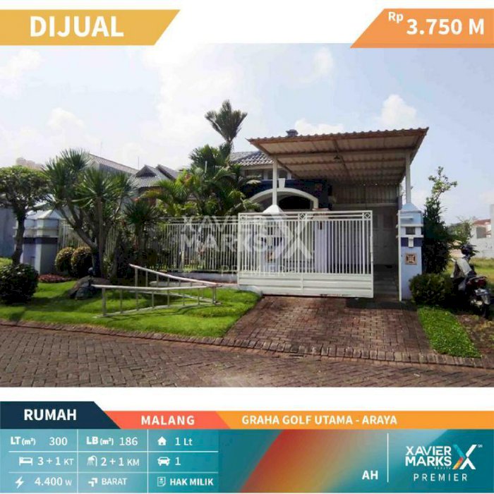 Rumah di Graha Golf Utama Araya Kota Malang Kawasan Hunian Aman dan Nyaman