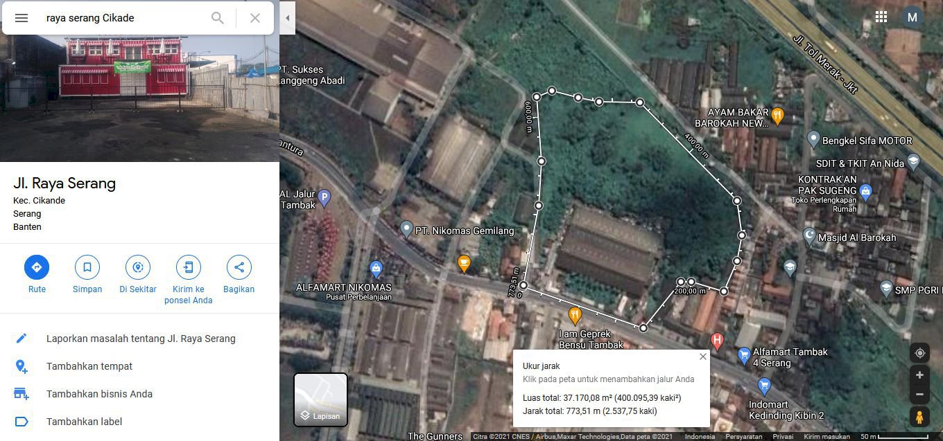 Jual Cepat dan Murah.... Lokasi Raya Serang-Cikande