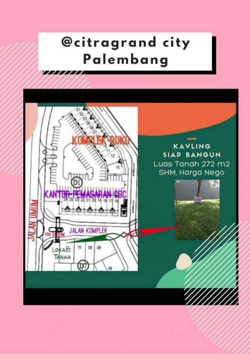 Kavling Strategis di Komplek Citra Grand City Palembang