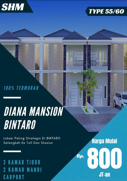 Rumah 2 lantai lokasi strategis