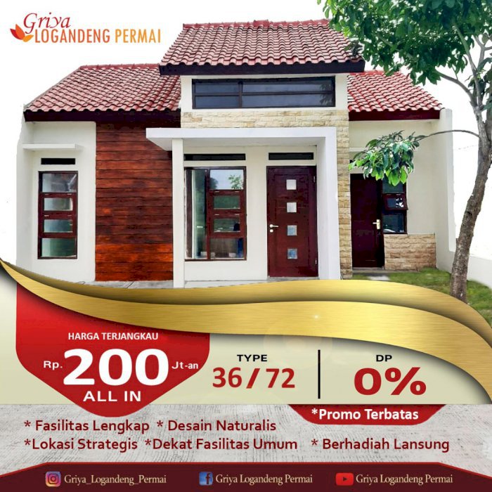 Rumah asri strategis dalam kota Wonosari Gunungkidul