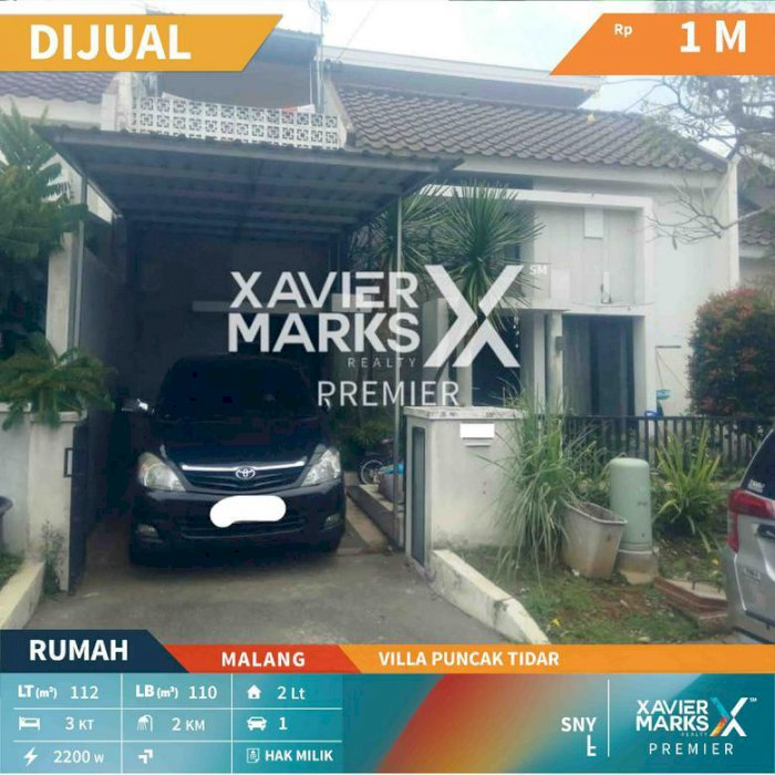 Rumah di Villa Puncak Tidar Kota Malang Kawasan Aman dan Nyaman