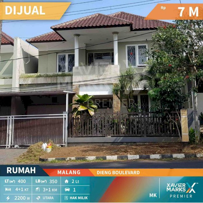 Rumah di Dieng Boulevard Kota Malang Hunian Modern 2 Lantai
