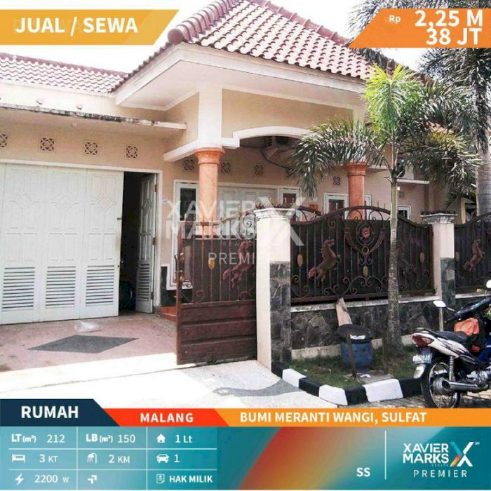 Rumah Bumi Meranti Wangi Sulfat Kota Malang Lingkungan Aman dan Nyaman