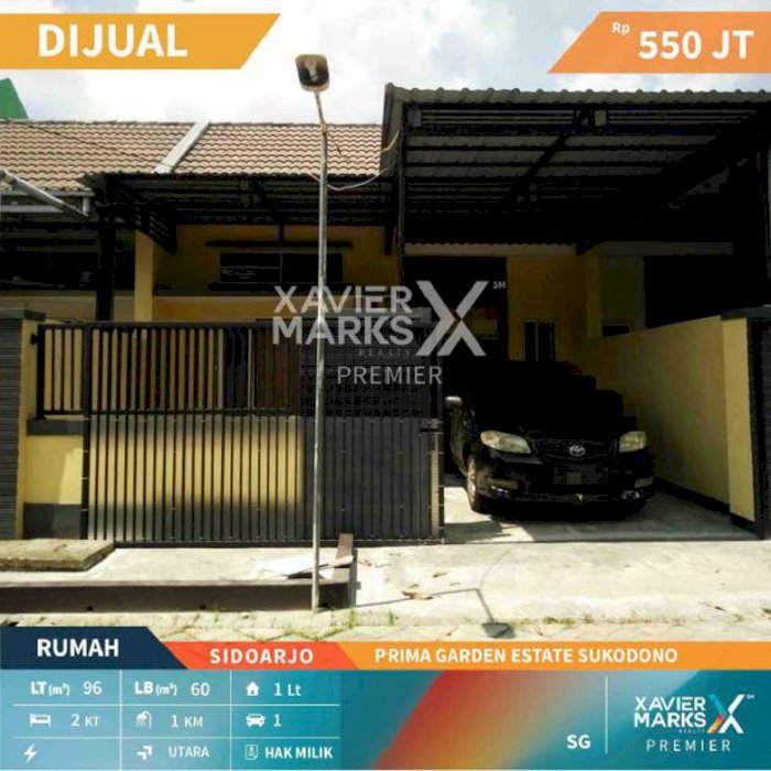 Rumah Asri Terawat dan Siap Huni di Prima Garden Estate Sukodono Sidoarjo