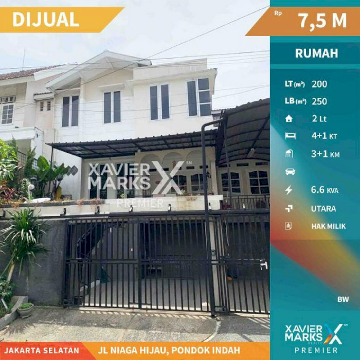 Rumah Siap Huni Lokasi Elit dan Nyaman Jalan Niaga Hijau